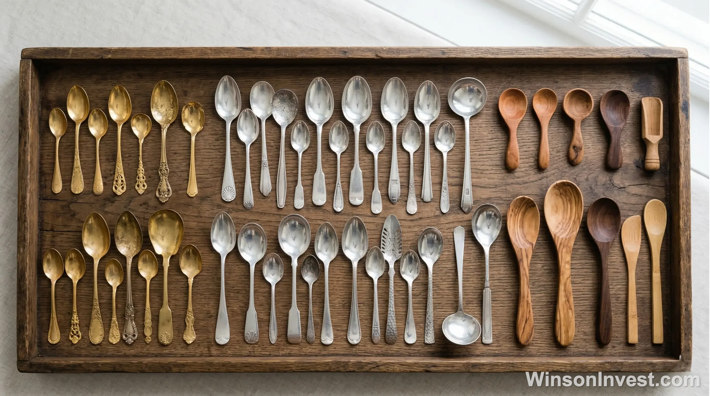 Luxury silver cutlery representing a premium investment platform.